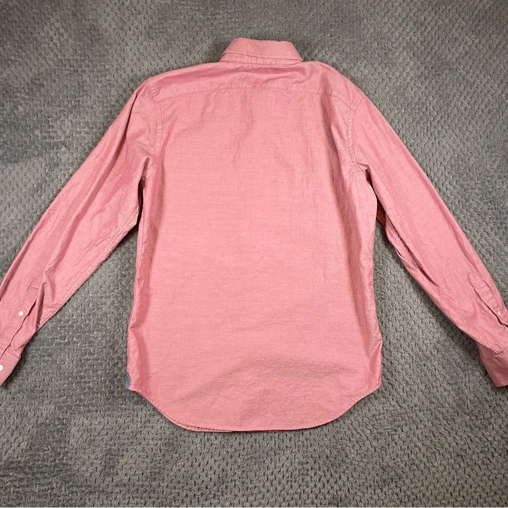 Banana Republic Mens Slim Stretch Button Down Shirt Size M Red‎ Preppy Classic